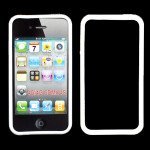 Wholesale iPhone 4S 4 Bumper with Chrome Button (White)